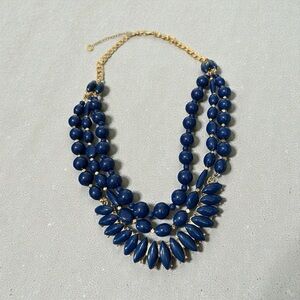 Elegant Blue Beaded Necklace